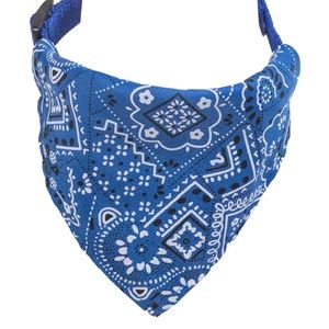 Blue Small Triangle Bandana Adjustable Collar Scarf Kitty Cat Puppy Dog Pet New